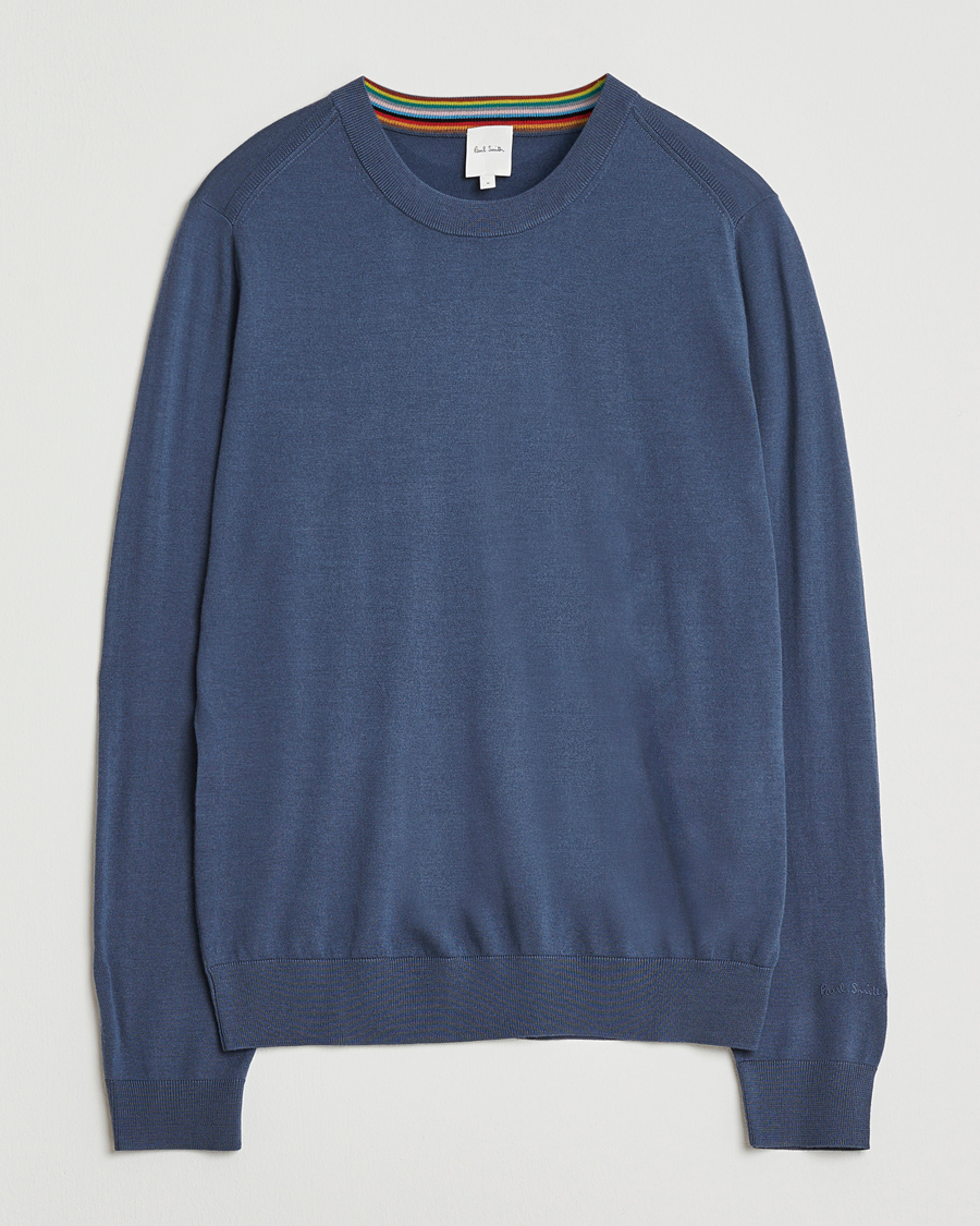 Uomini | Maglieria | Paul Smith | Merino Knitted Sweater Blue