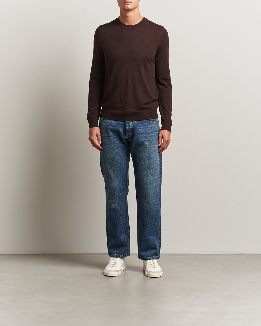 Uomini | Maglieria | Paul Smith | Merino Knitted Sweater Dark Brown