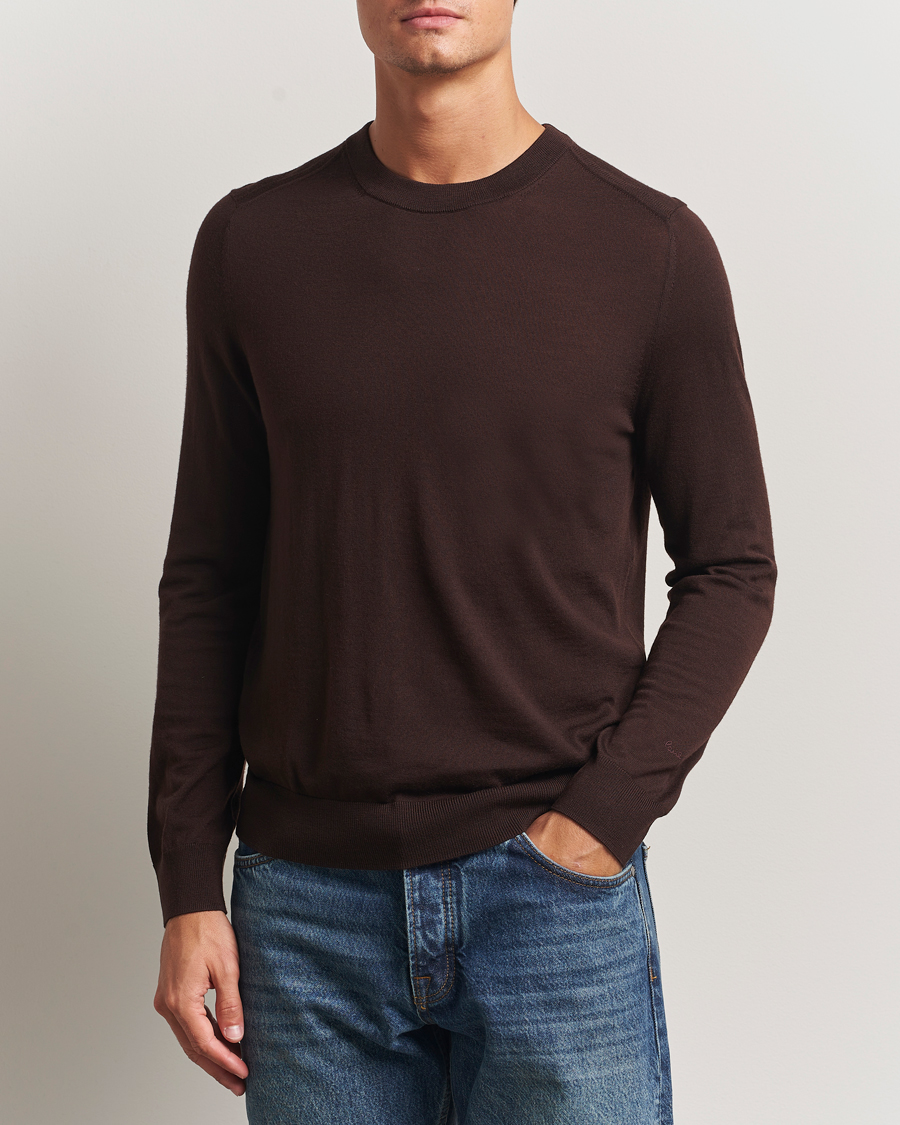 Uomini | Maglieria | Paul Smith | Merino Knitted Sweater Dark Brown