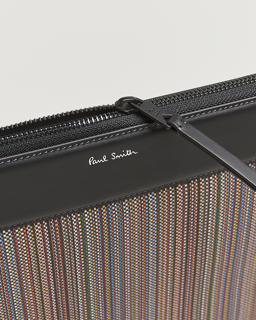 Uomini | Borse | Paul Smith | Nylon Stripe Document Case Black Multi