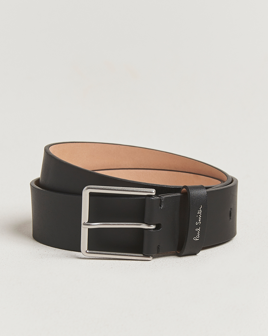 Uomini | Cinture | Paul Smith | Stitch Leather Belt Black