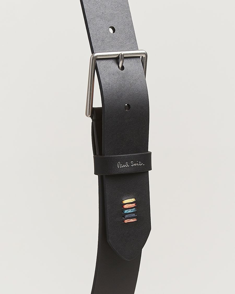 Uomini | Cinture | Paul Smith | Stitch Leather Belt Black