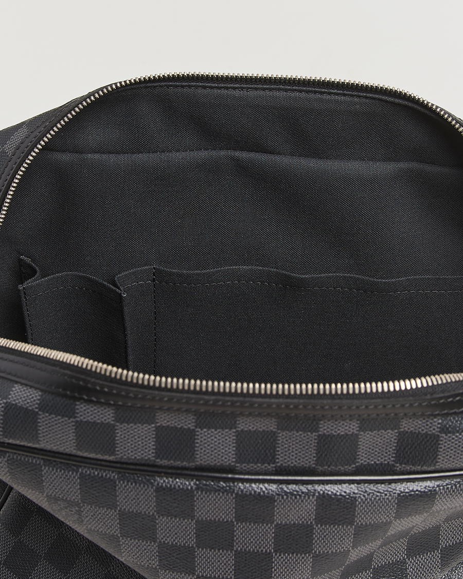 Uomini | Pre-Owned & Vintage Bags | Louis Vuitton Pre-Owned | Leoh Shoulder Bag Damier Graphite