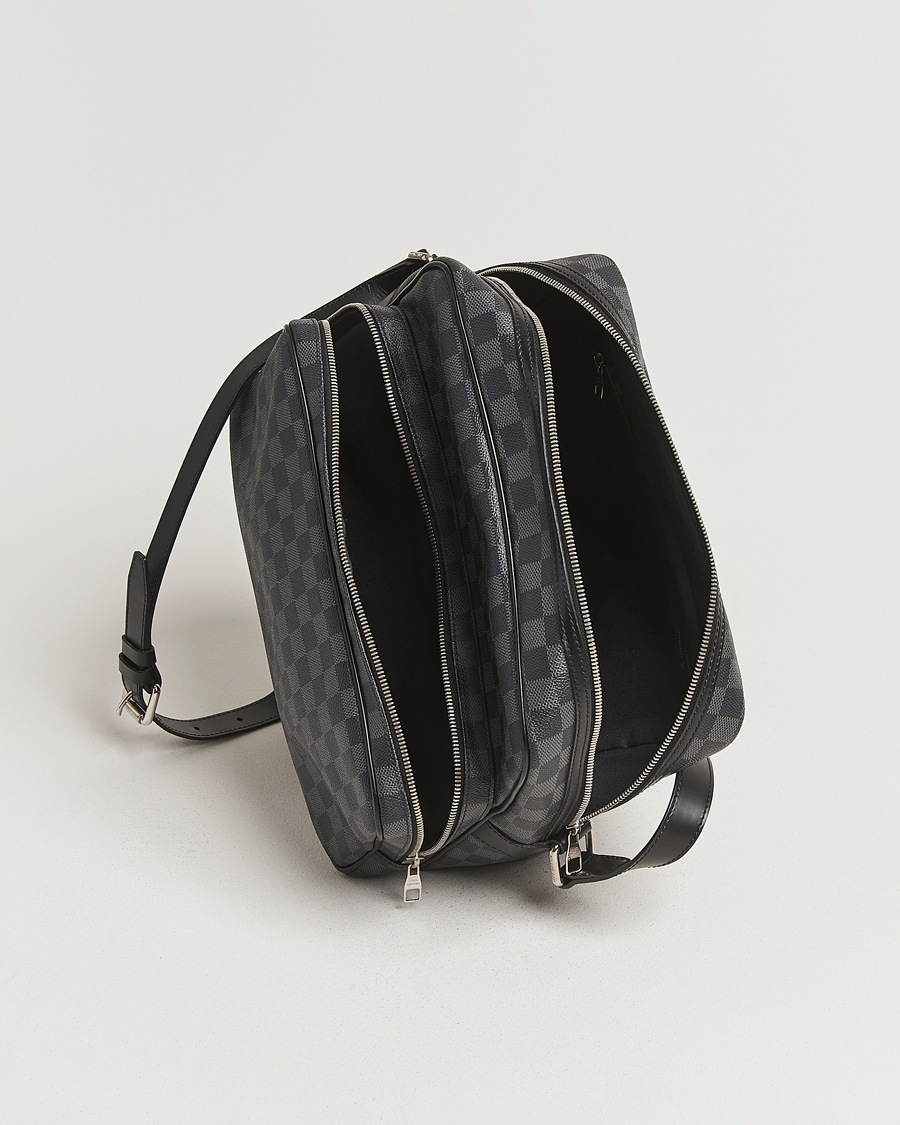 Uomini | Pre-Owned & Vintage Bags | Louis Vuitton Pre-Owned | Leoh Shoulder Bag Damier Graphite