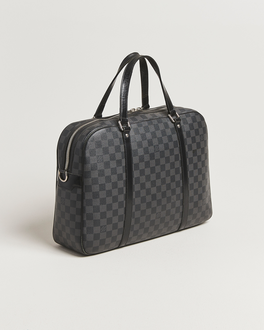 Uomini | Pre-Owned & Vintage Bags | Louis Vuitton Pre-Owned | Jorn Porte Documents Damier Graphite
