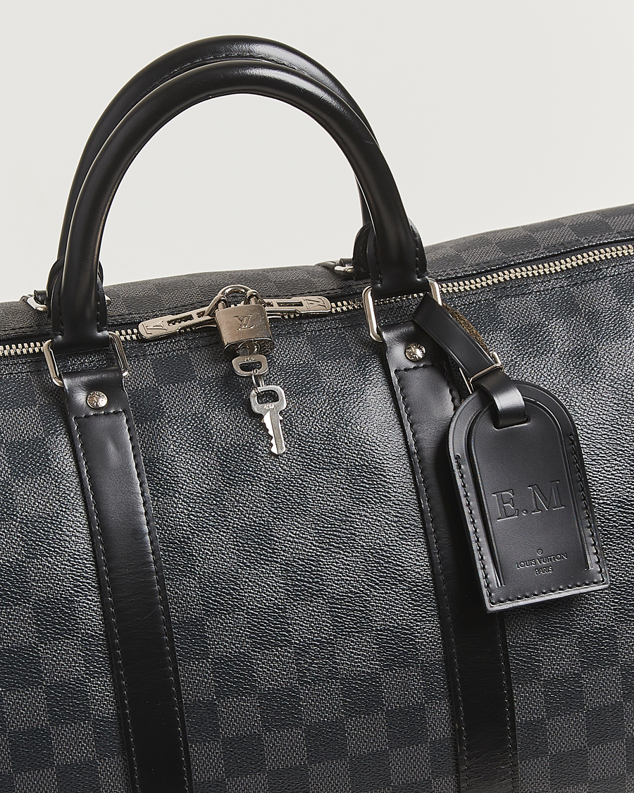 Uomini | Louis Vuitton Pre-Owned Keepall Bandoulière 55 Damier Graphite | Louis Vuitton Pre-Owned | Keepall Bandoulière 55 Damier Graphite