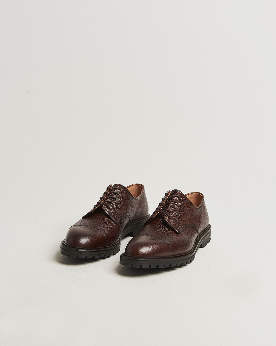 Uomini | Scarpe derby | Crockett & Jones | Sandhurst Derby Vibram Brown Scotch Grain