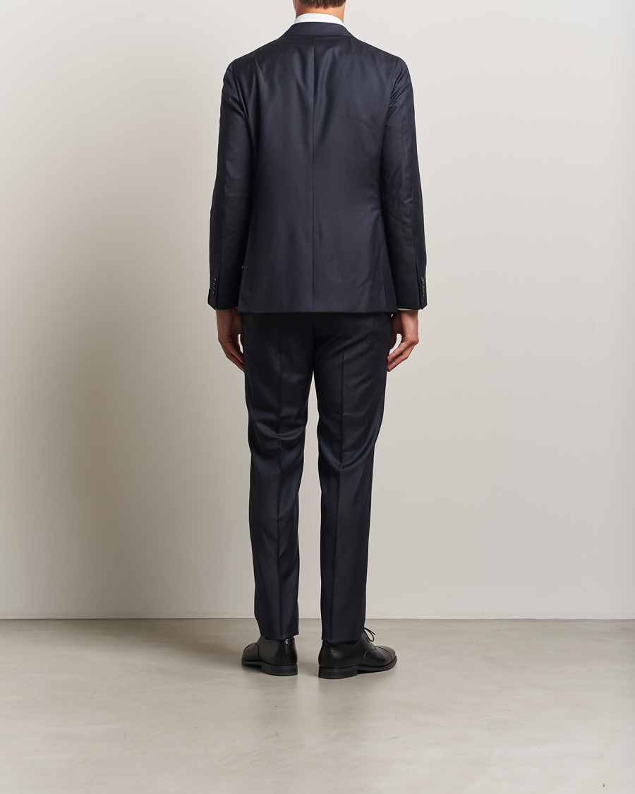 Uomini | Abiti | Caruso | Aida Super 130s Wool Suit Navy