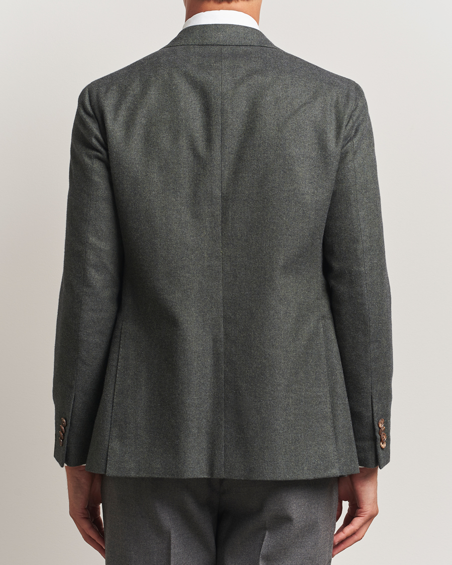 Uomini | Blazers | Caruso | Aida Brushed Cotton Herringbone Blazer