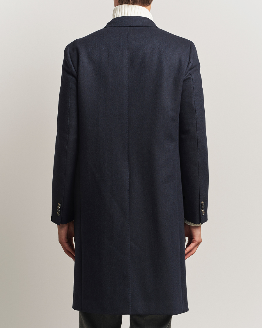 Uomini | Giacche | Caruso | Aida Double Breasted Wool Coat Navy