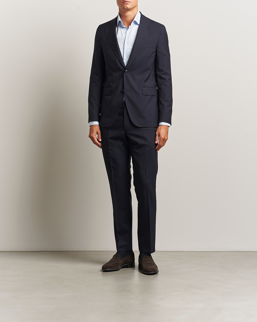 Uomini | Blazers | Oscar Jacobson | Ego Wool Blazer Navy