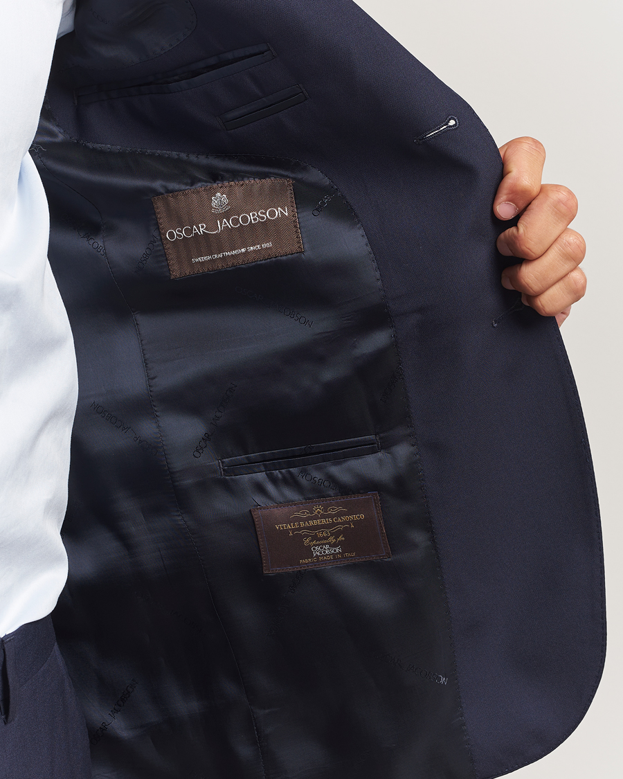Uomini | Blazers | Oscar Jacobson | Ego Wool Blazer Blue