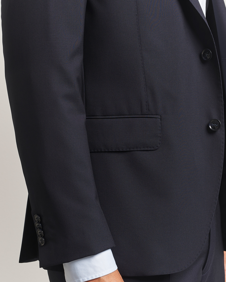 Uomini | Blazers | Oscar Jacobson | Fogerty Wool Blazer Navy