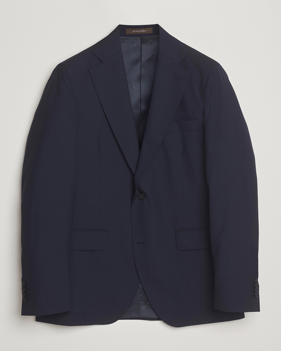 Uomini | Blazers | Oscar Jacobson | Fogerty Wool Blazer Blue