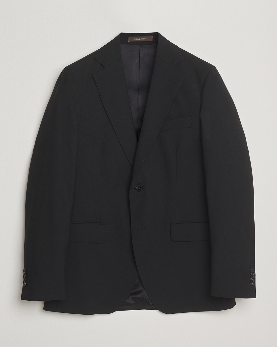 Uomini | Blazers | Oscar Jacobson | Fogerty Wool Blazer Black