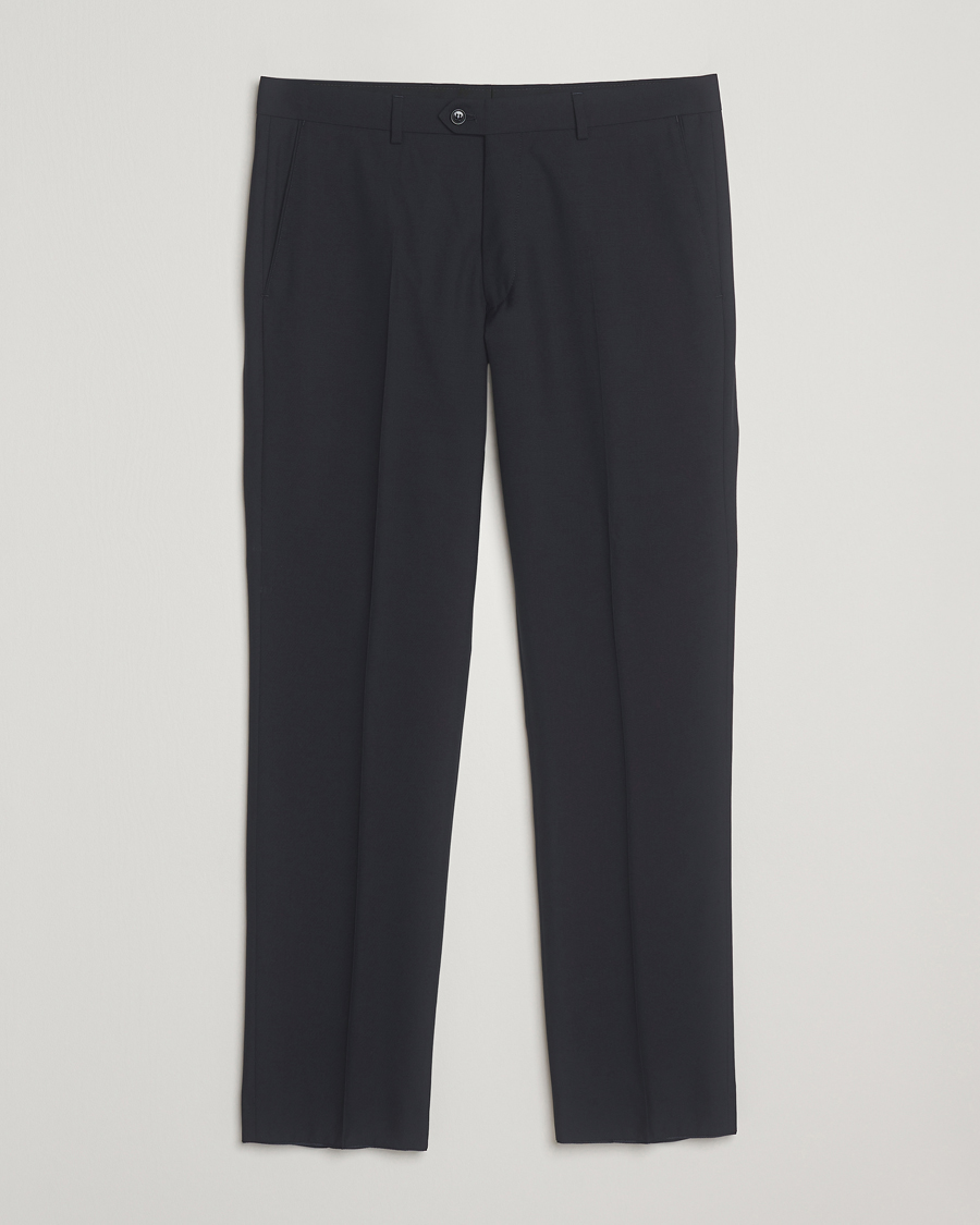 Uomini | Pantaloni | Oscar Jacobson | Dandy Wool Trousers Navy