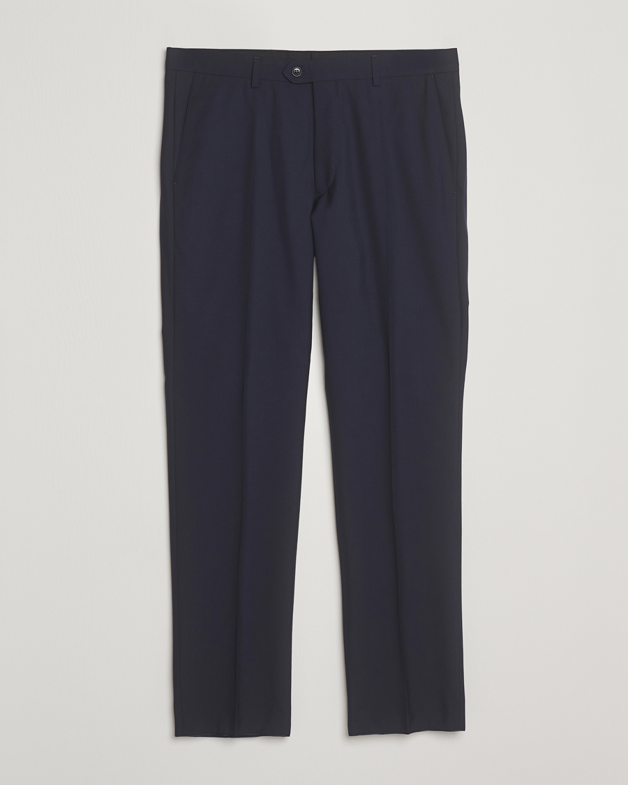 Uomini | Pantaloni | Oscar Jacobson | Dandy Wool Trousers Blue