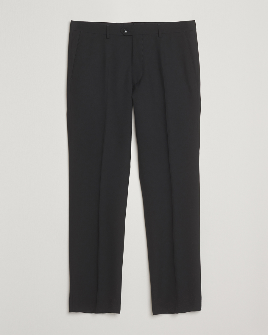 Uomini | Pantaloni | Oscar Jacobson | Dandy Wool Trousers Black