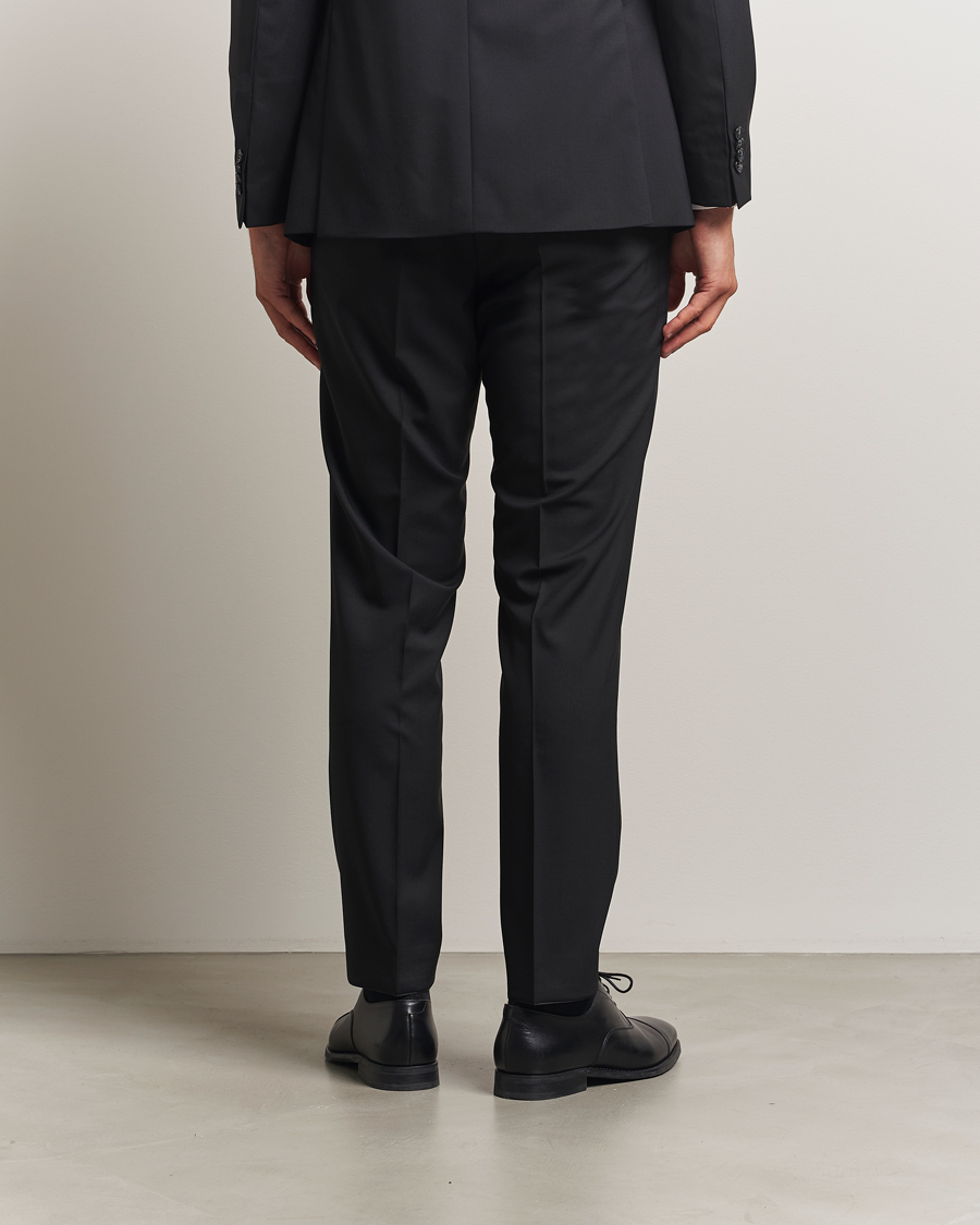 Uomini | Pantaloni | Oscar Jacobson | Dandy Wool Trousers Black