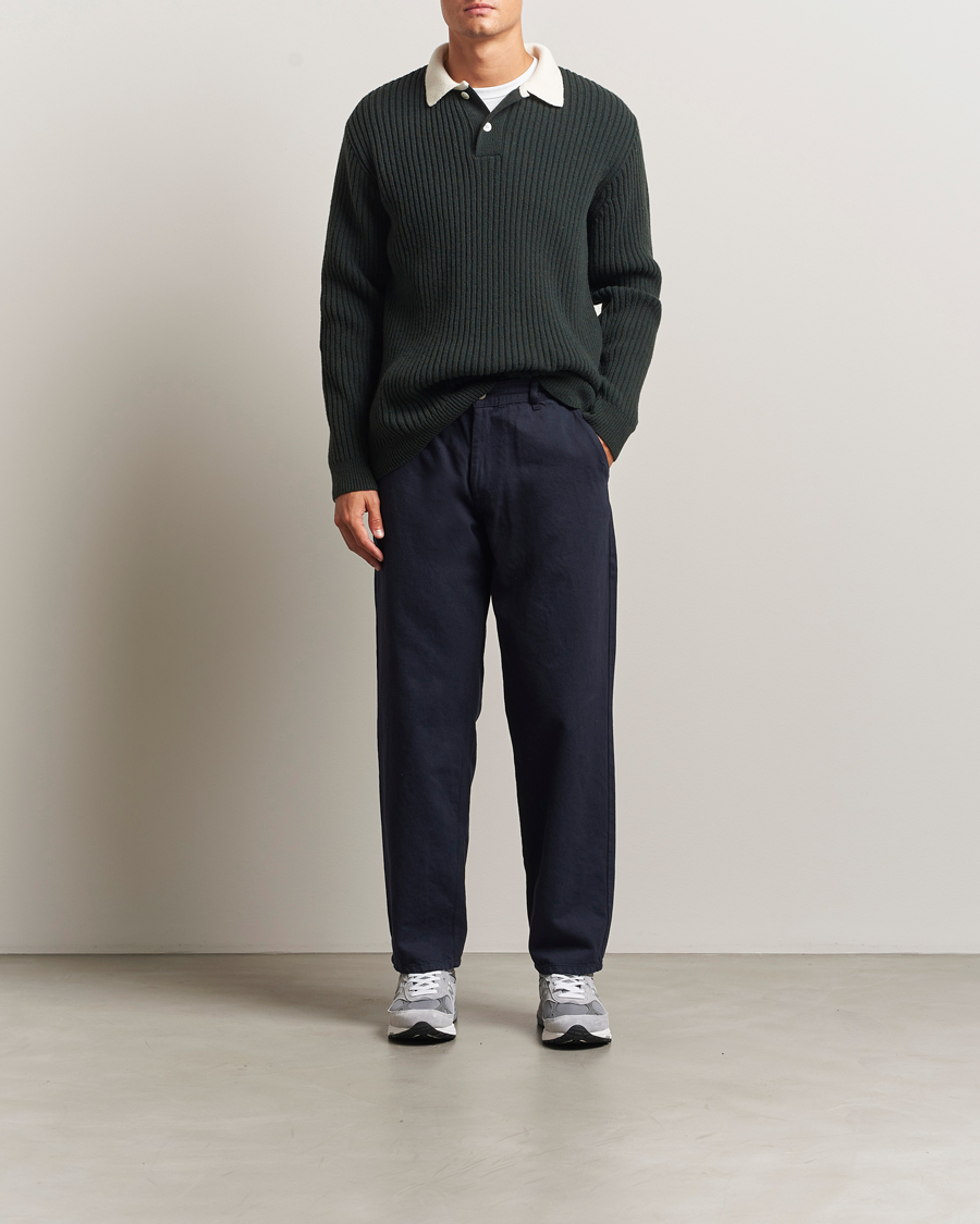 Uomini | Pantaloni | Forét | Clay Twill Pants Navy