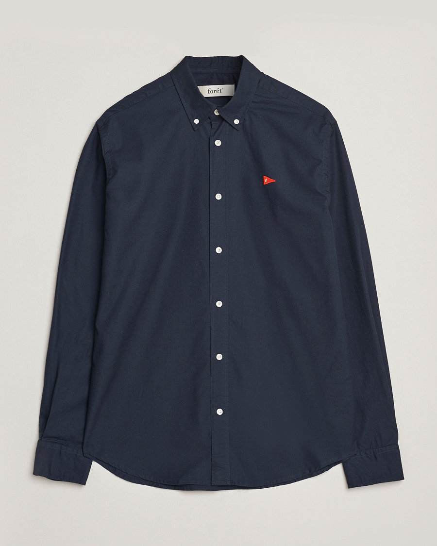 Uomini | Camicie | Forét | Flag Regular Fit Oxford Shirt Navy