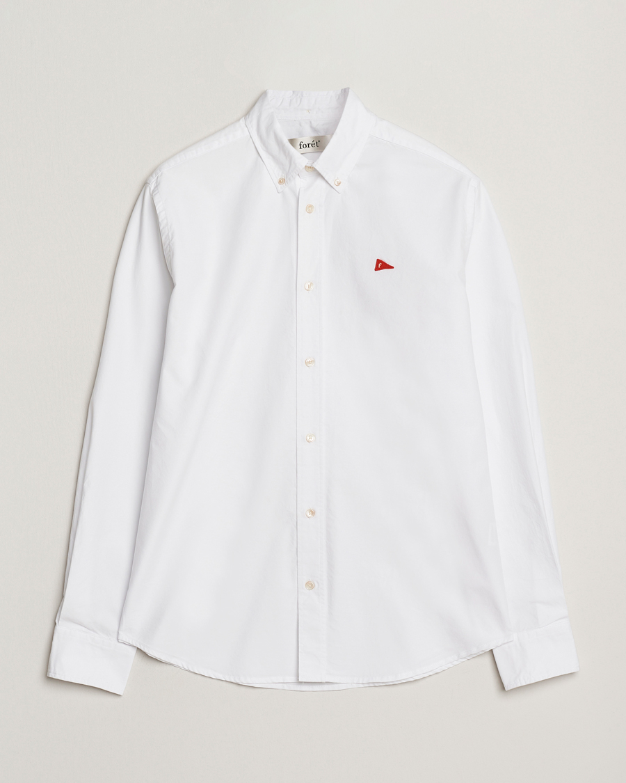 Uomini | Camicie | Forét | Flag Regular Fit Oxford Shirt White
