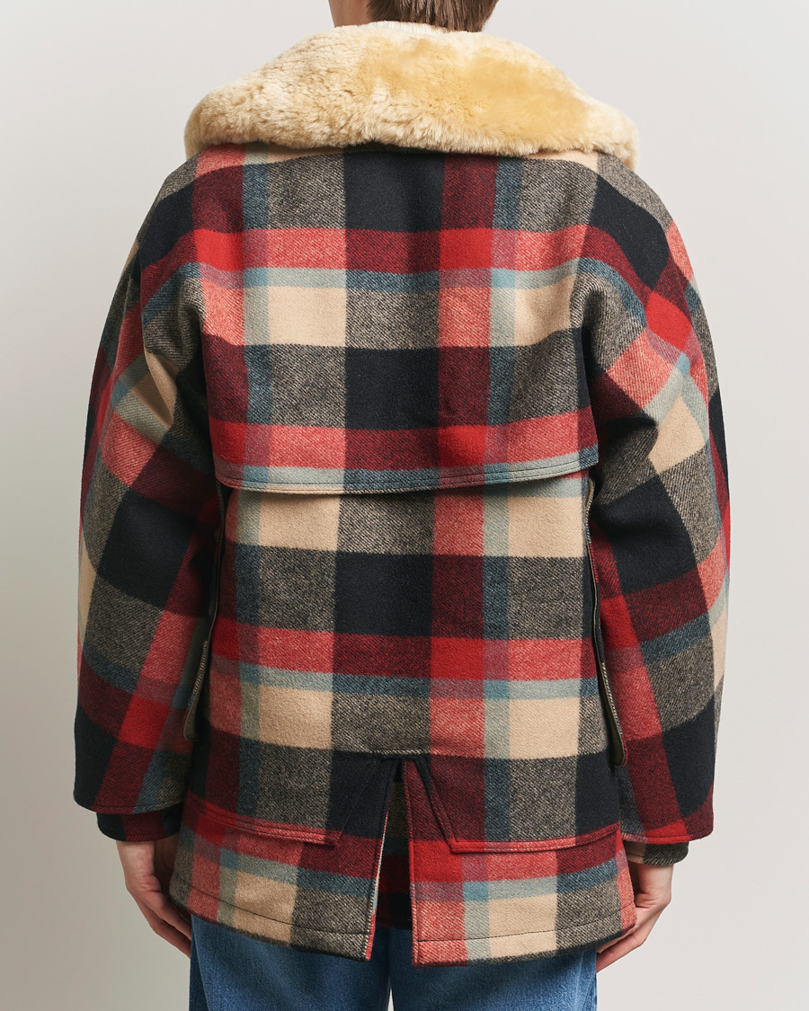 Uomini | Giacche | Filson | Wool Lined Packer Coat Red/Cream/Blue Plaid