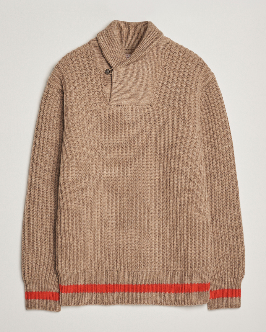Uomini | Maglieria | Filson | Bristol Shawl Neck Sweater Oatmeal