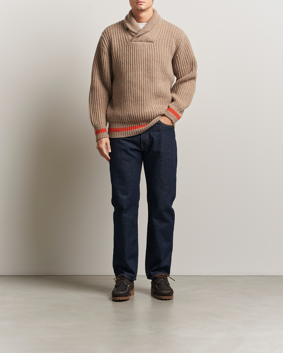 Uomini | Maglieria | Filson | Bristol Shawl Neck Sweater Oatmeal