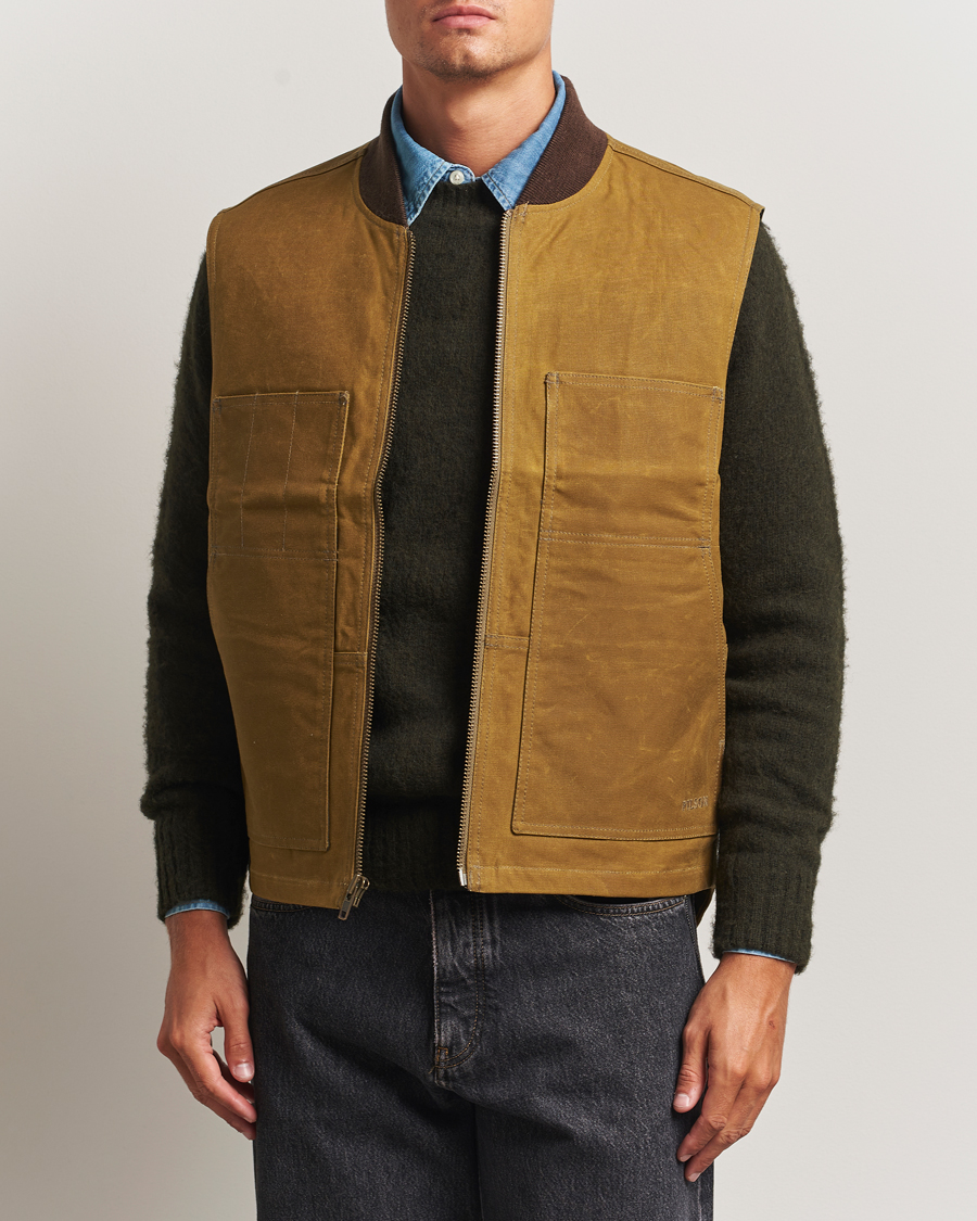 Uomini | Giacche | Filson | Tin Cloth Insulated Work Vest Dark Tan
