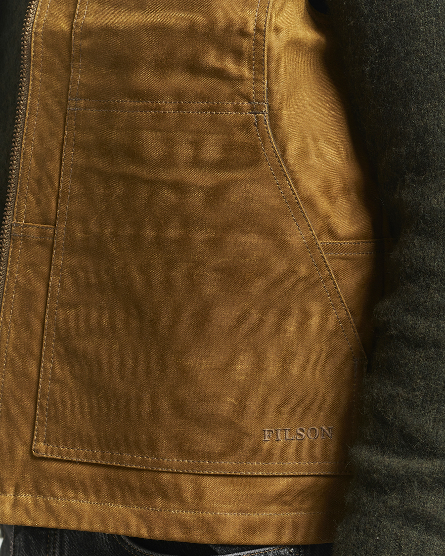 Uomini | Giacche | Filson | Tin Cloth Insulated Work Vest Dark Tan