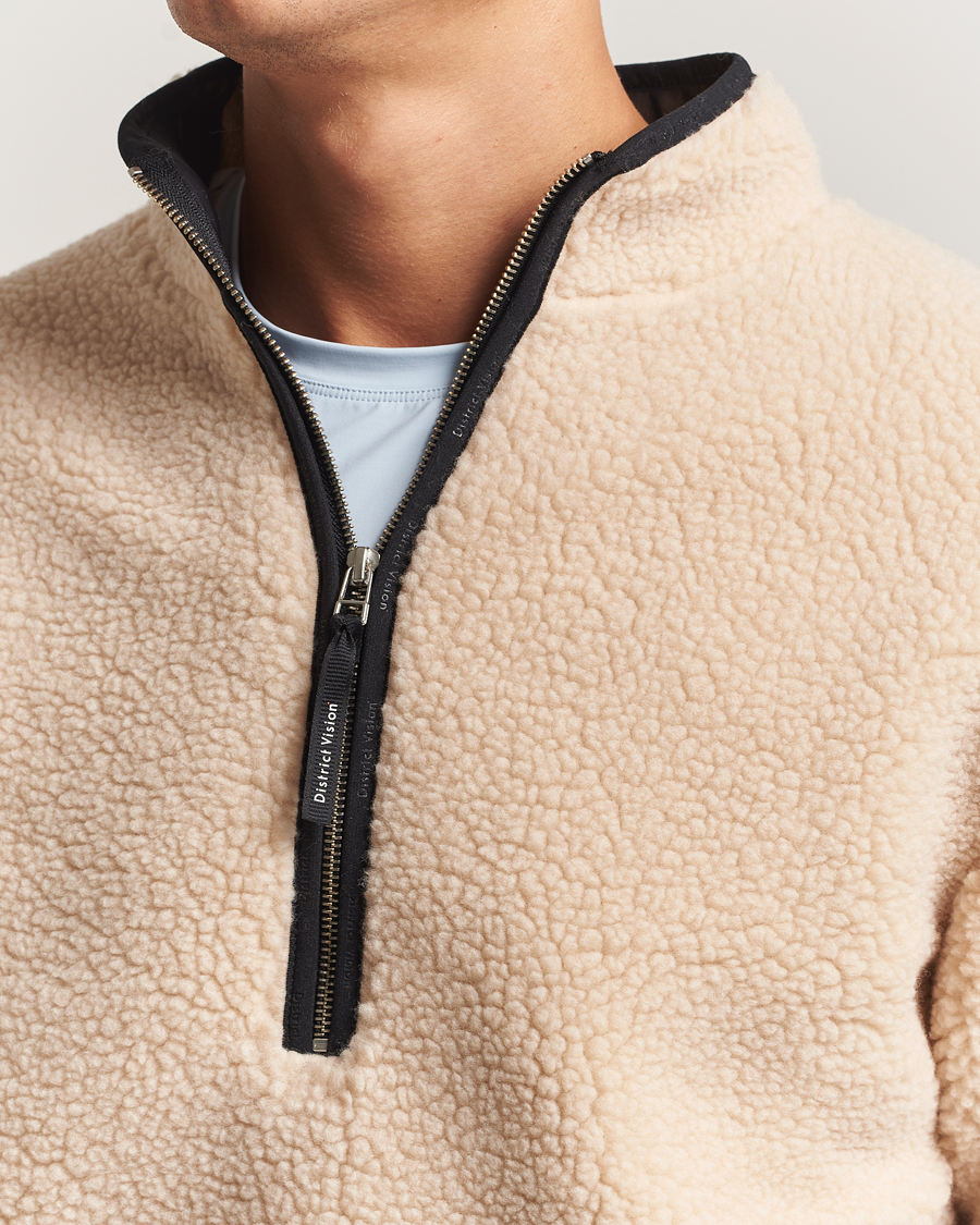 Uomini | Maglieria | District Vision | Heavyweight Half Zip Pile Fleece Quartz