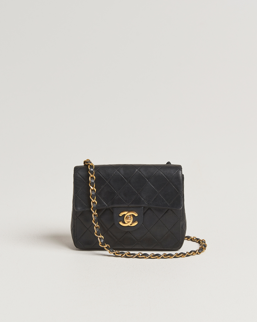 Uomini | Chanel Pre-Owned Classic Mini Flap Bag Black | Chanel Pre-Owned | Classic Mini Flap Bag Black