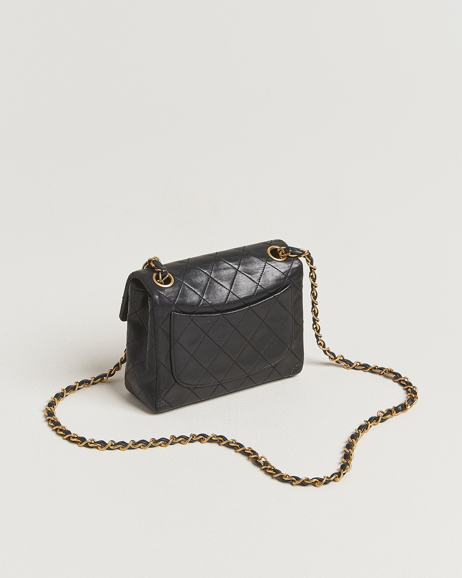 Uomini | Chanel Pre-Owned Classic Mini Flap Bag Black | Chanel Pre-Owned | Classic Mini Flap Bag Black
