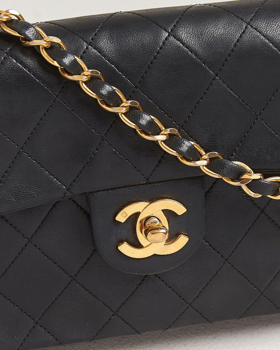 Uomini | Chanel Pre-Owned Classic Mini Flap Bag Black | Chanel Pre-Owned | Classic Mini Flap Bag Black