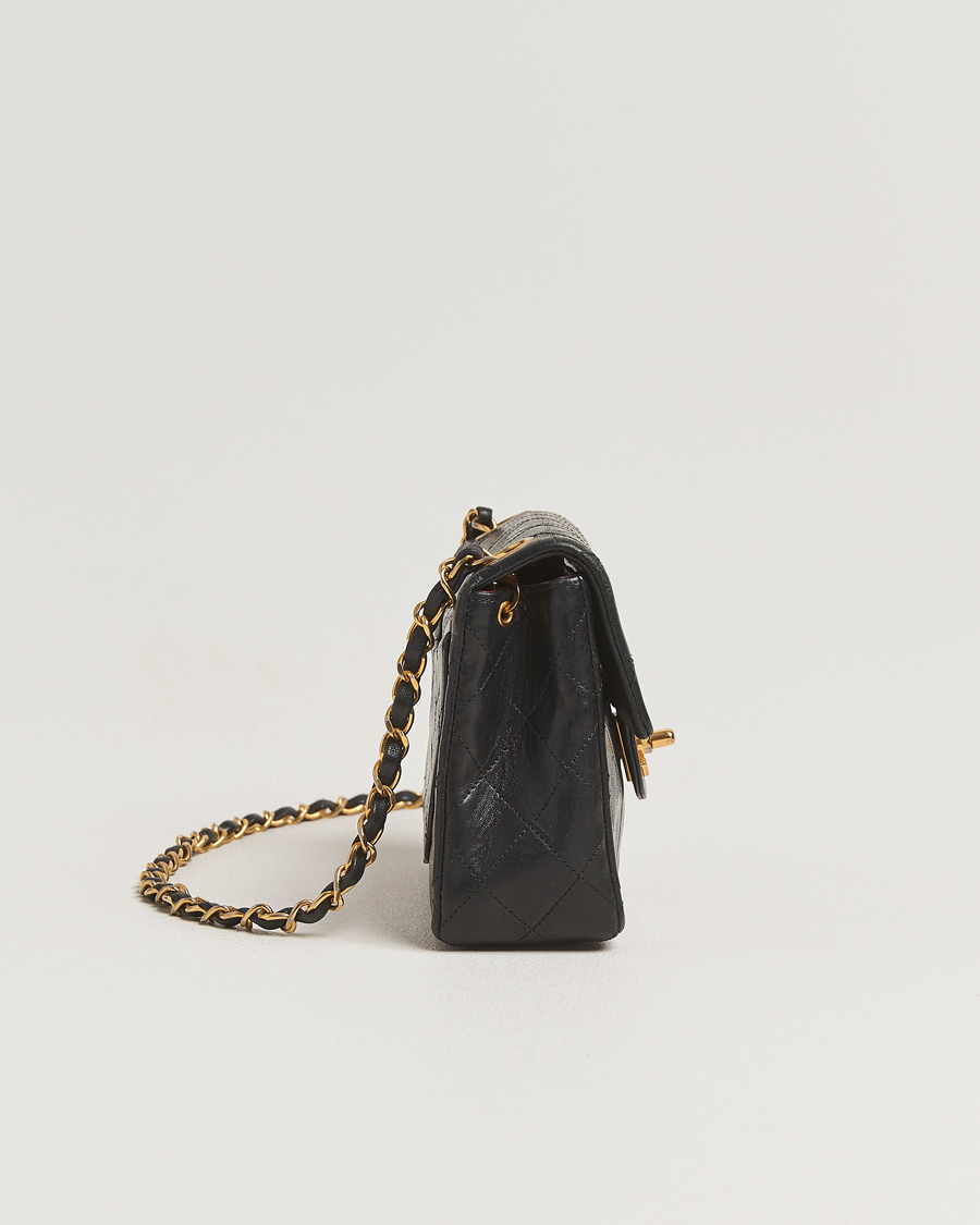 Uomini | Chanel Pre-Owned Classic Mini Flap Bag Black | Chanel Pre-Owned | Classic Mini Flap Bag Black