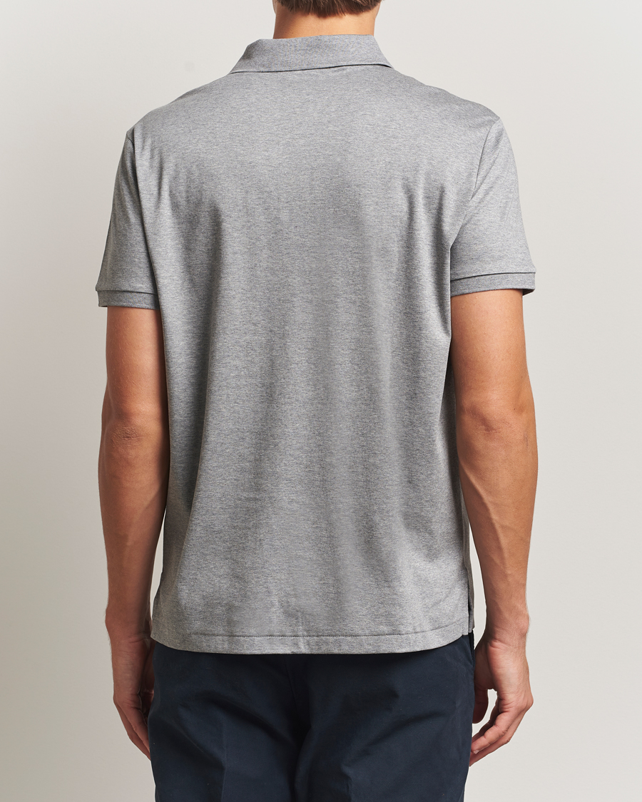 Uomini | Polo | Polo Ralph Lauren | Custom Slim Fit Cotton Polo Steel Heather