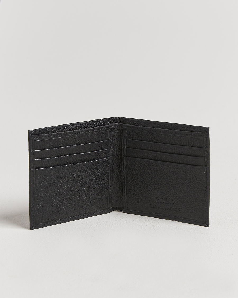 Uomini | Portafogli | Polo Ralph Lauren | Pebbled Leather Billfold Wallet Black