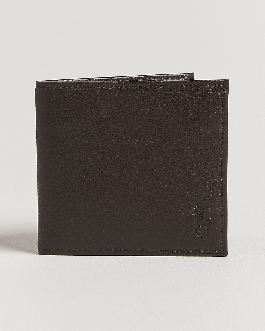 Uomini | Portafogli | Polo Ralph Lauren | Pebbled Leather Billfold Wallet Brown