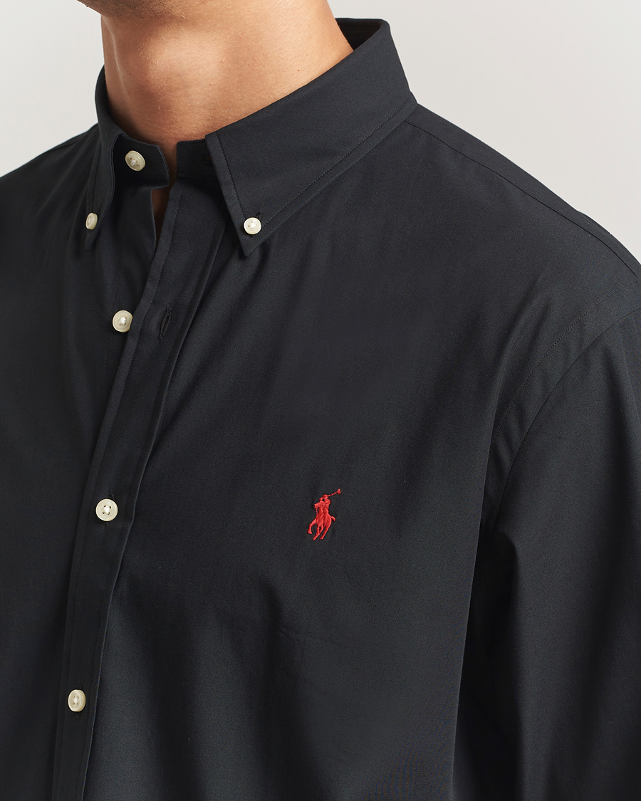 Uomini | Camicie | Polo Ralph Lauren | Custom Fit Stretch Poplin Shirt Polo Black