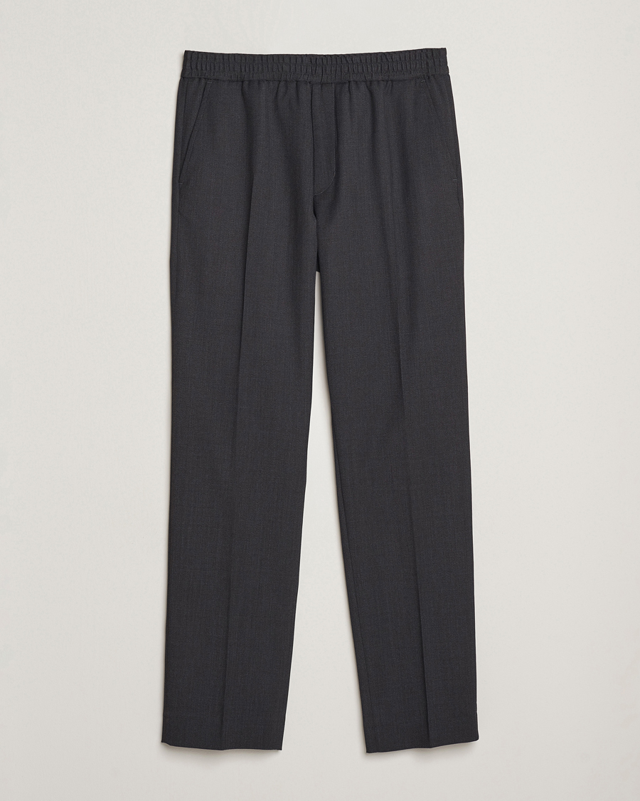Uomini | Pantaloni | Filippa K | Theo Relaxed Wool Trousers Mid Grey