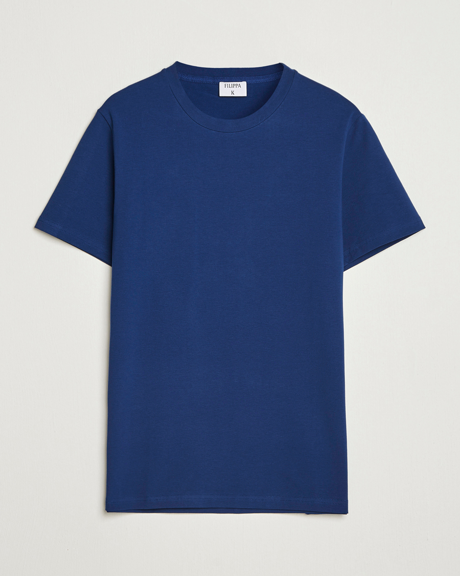 Uomini | T-shirt | Filippa K | Soft Lycra T-Shirt Royal Navy
