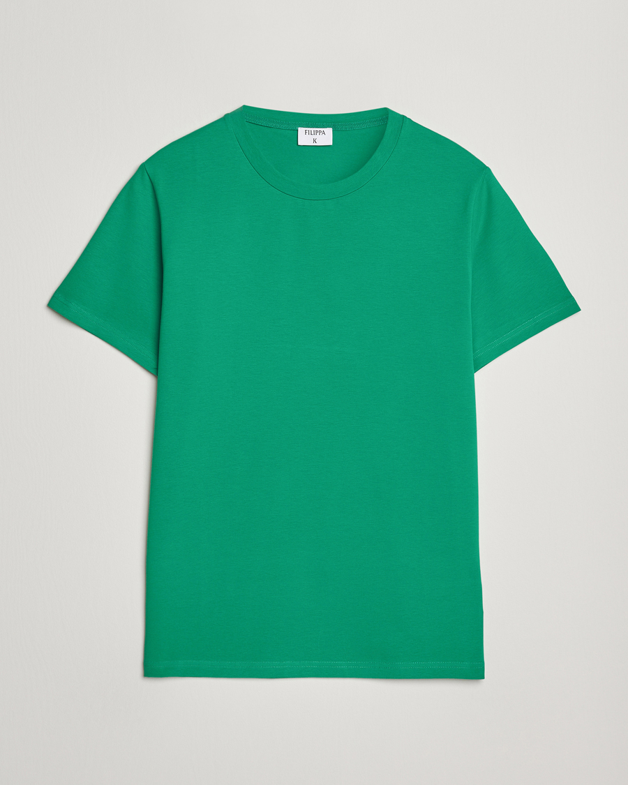 Uomini | T-shirt | Filippa K | Soft Lycra T-Shirt Apple Green