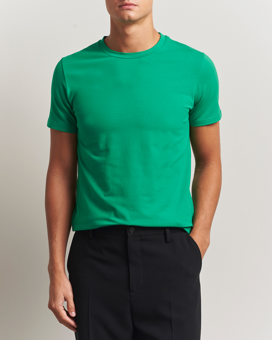 Uomini | T-shirt | Filippa K | Soft Lycra T-Shirt Apple Green