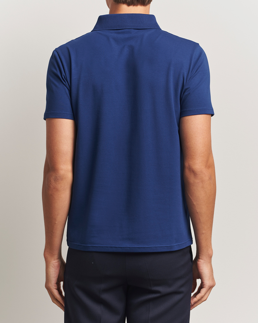 Uomini | Polo | Filippa K | Soft Lycra Polo T-Shirt Royal Navy