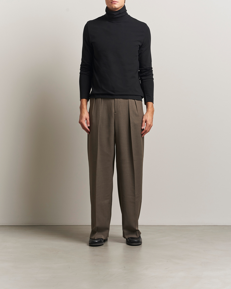 Uomini | Maglieria | Filippa K | Organic Cotton Stretch Turtleneck Black