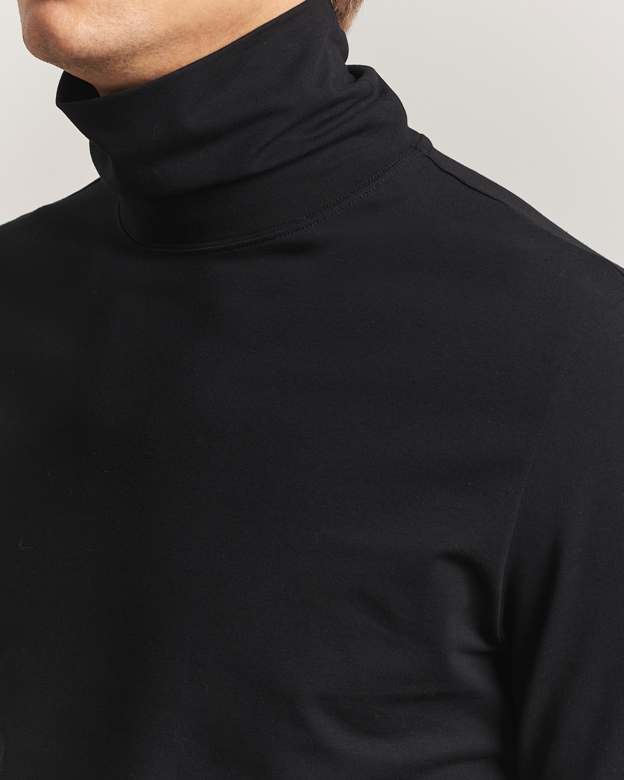 Uomini | Maglieria | Filippa K | Organic Cotton Stretch Turtleneck Black