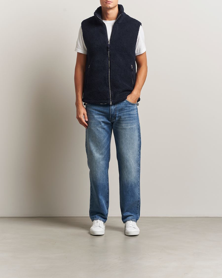 Uomini | Giacche | A Day's March | Ajo Pile Vest Navy