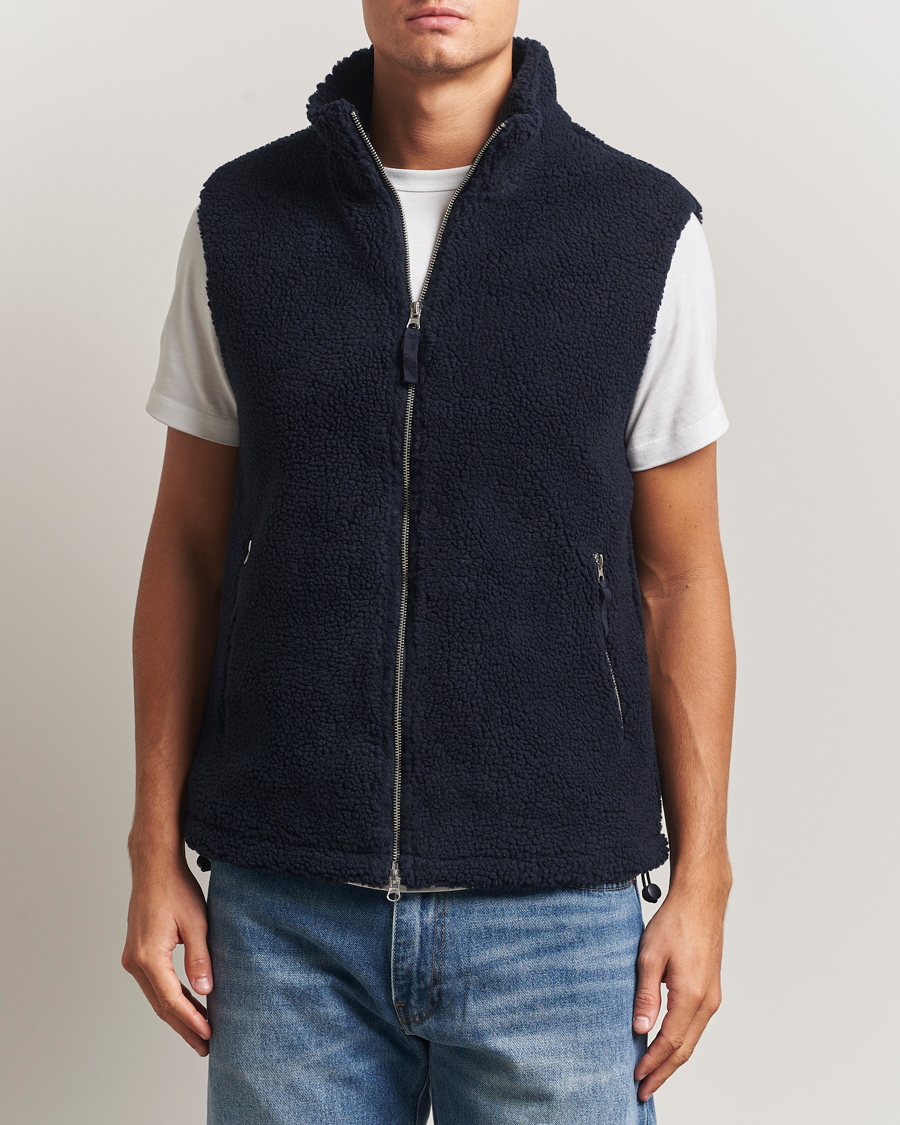 Uomini | Giacche | A Day's March | Ajo Pile Vest Navy