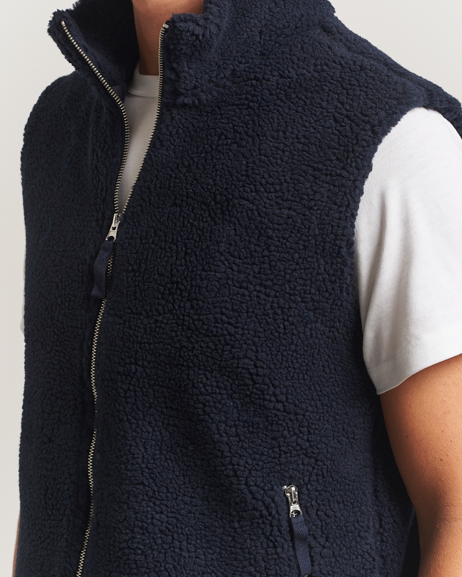 Uomini | Giacche | A Day's March | Ajo Pile Vest Navy